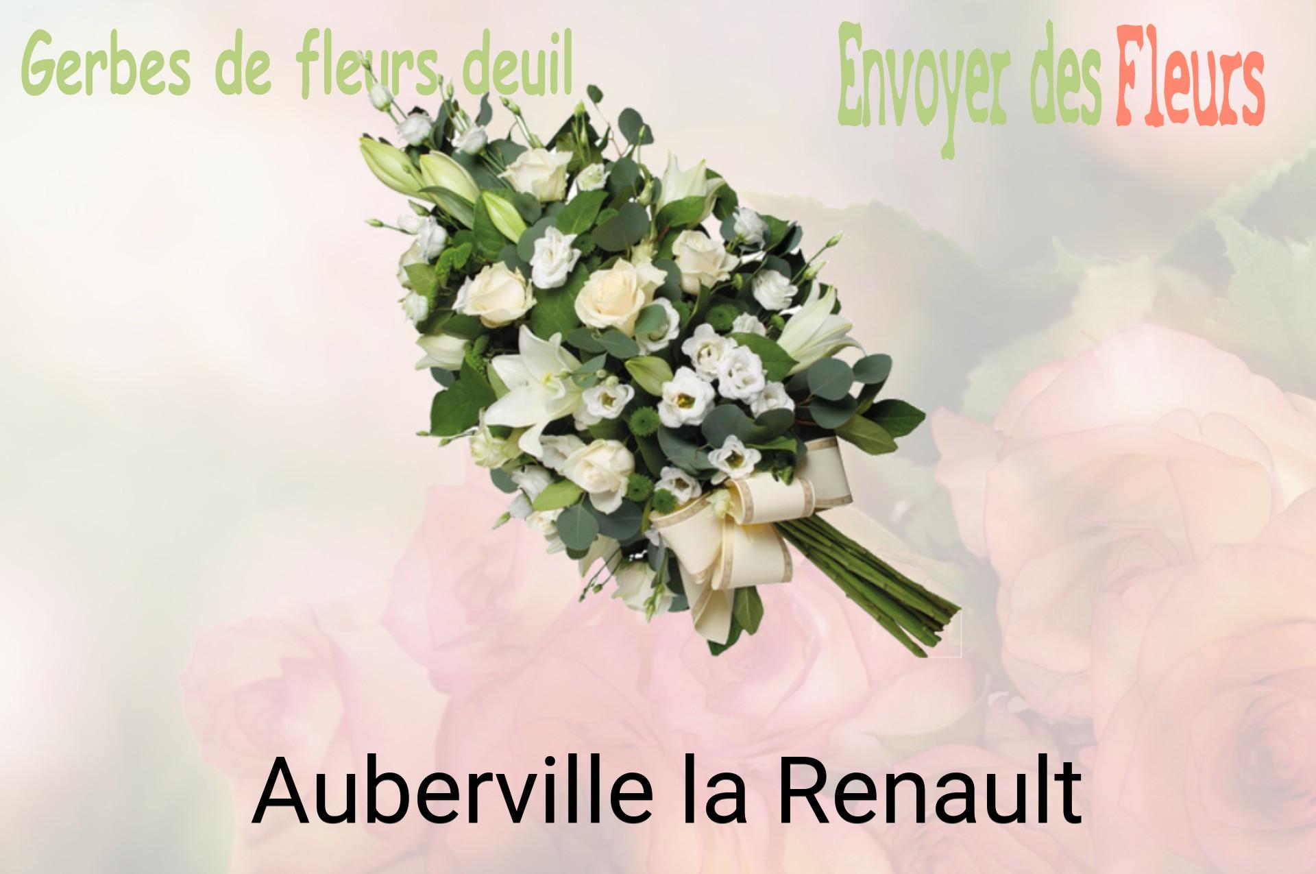 Gerbe de fleurs de deuil livrée à Auberville-la-Renault